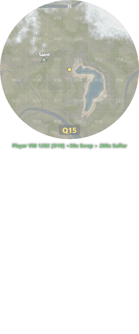 New shop alert: Player VM [Q15] +50× Scrap > 200× Sulfur
